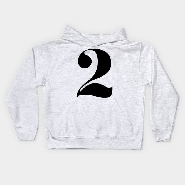 The number 2 Kids Hoodie by Axelsavvides